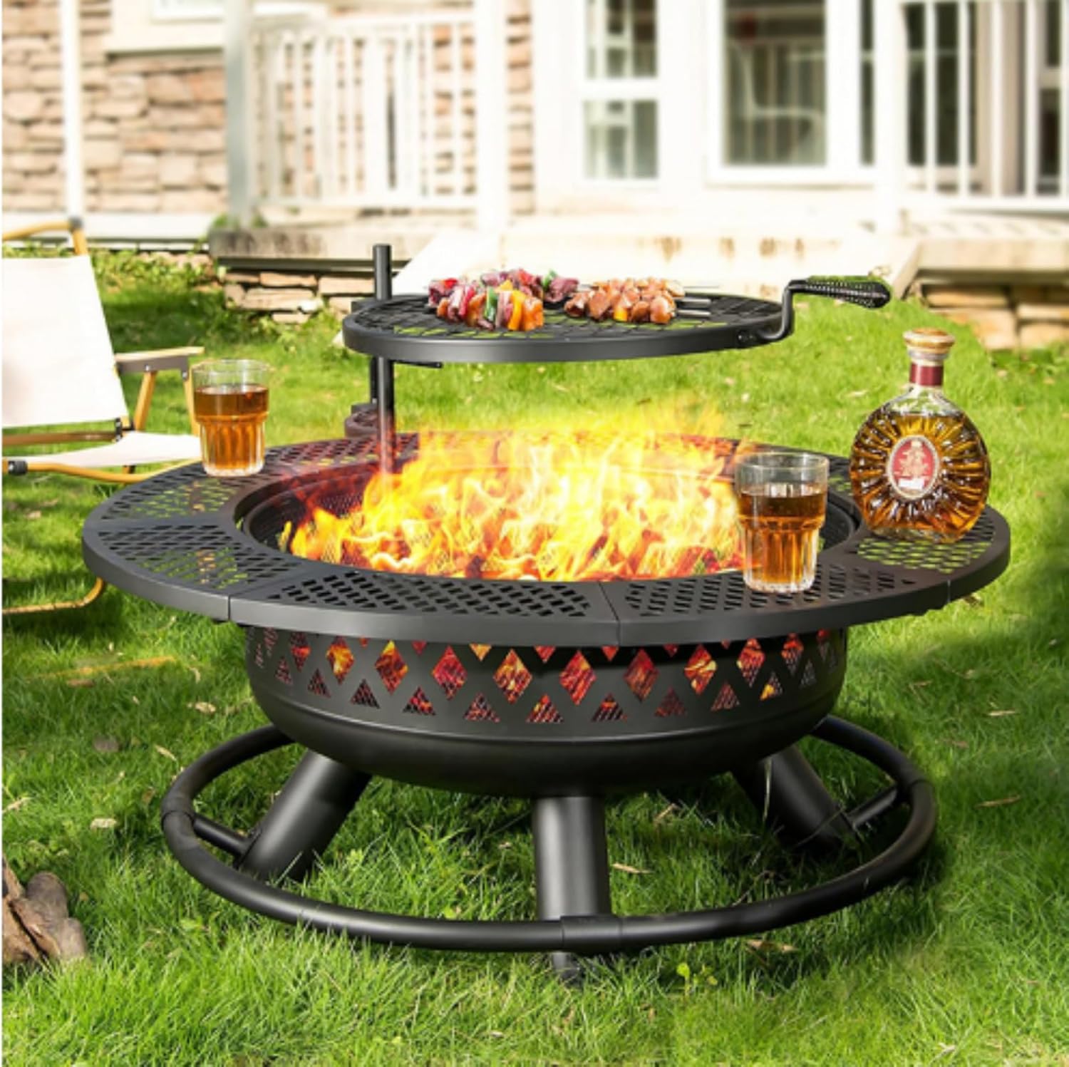 【新品】BBQ 自宅の庭で大人数 耐熱ファイヤーテーブル 新品】BBQ 自宅の庭で大人数 耐熱ファイヤーテーブル Dazzixファイヤー